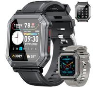 Smart Watch for Men Fitness Tracker: Military Digital Mens Watches Bluetooth Make Answer Call Running Waterproof Smartwatch Android Phones iPhone Samsung Compatible Heart Rate Monitor Step Pedometer