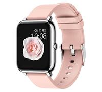 Smart Watch for Men Smart Watches for Women Smartwatch Fitness Watch Sports Swimming Waterproof Silicone Wristband Magnetic Charging Detachable Strap (Pink,1.4 inch)