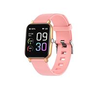 Smart Watch for Men Smart Watches for Women Smartwatch Sports Wristband Waterproof Weather Temperature Measurement Bluetooth Calling Silicone Wristband Magnetic Charging Cable (1.7inch,Pink)