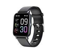 Smart Watch for Men Smart Watches for Women Smartwatch Sports Wristband Waterproof Weather Temperature Measurement Bluetooth Calling Silicone Wristband Magnetic Charging Cable (1.7inch,Black)