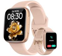 Smart Watch for Men Women, 1.85" AMOLED Screen Smartwatch Compatible iPhone/Samsung/Android (Answer/Make Call), 100+ Sport Modes Fitness Tracker with Heart Rate/SpO2/Sleep Monitor (Rose Gold)