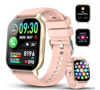 Smart Watch for Men Women, 1.85" HD Screen Fitness Tracker with Bluetooth Calling and Smart Notifications, 112+ Sports Modes Fitness Watch, Fast Charging Smartwatch Suitable for Sports, Rose Gold