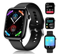 Smart Watch for Men Women - 1.91" Touch Screen Smartwatch Answer/Make Calls Fitness Watch with Heart Rate Sleep Monitor 113+Sports Step Counter Activity Trackers IP68 Waterproof for Android (Black)