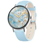 Smart Watch for Men Women Answer Make Call,1.27"HD Dynamic Dial Fitness Watch with Heart Rate Sleep SpO2,Leahter Ladies Smartwatch for iPhone,Samsung,Android,IP68 Waterproof,110+ Sport Mode-Blue
