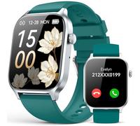 Smart Watch for Men Women- Answer/Make Call, 2024 IP68 Waterproof Fitness Tracker Watch with Sleep Step Counter Activity Smartwatch for Samsung Andriod iPhone iOS (Cyan, 1.83)