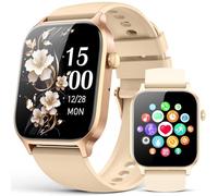 Smart Watch for Men Women- Answer/Make Call, 2024 IP68 Waterproof Fitness Tracker Watch with Sleep Step Counter Activity Smartwatch for Samsung Andriod iPhone iOS (Classic, Gold, 1.83)