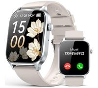 Smart Watch for Men Women- Answer/Make Call, 2024 IP68 Waterproof Fitness Tracker Watch with Sleep Step Counter Activity Smartwatch for Samsung Andriod iPhone iOS (Silver, 1.83)