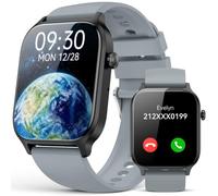 Smart Watch for Men Women- Answer/Make Call, 2024 IP68 Waterproof Fitness Tracker Watch with Sleep Step Counter Activity Smartwatch for Samsung Andriod iPhone iOS (Gray, 1.83)