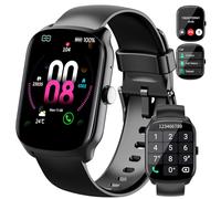 Smart Watch for Men Women Answer/Make Calls, 1.95" Curved Screen Smartwatch with Heart Rate Sleep Monitor, Fitness Watch with 110+ Sports Modes, IP68 Waterproof Fitness Tracker for iOS/Android, Black