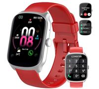 Smart Watch for Men Women Answer/Make Calls, 1.95" Curved Screen Smartwatch with Heart Rate Sleep Monitor, Fitness Watch with 110+ Sports Modes, IP68 Waterproof Fitness Tracker for iOS/Android, Red