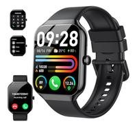 Smart Watch for Men Women Answer/Make Calls, 1.96" HD Smartwatch, Fitness Watch with Heart Rate/Sleep Monitor/Pedometer, 110+ Sports Activity Trackers, IP68 Waterproof Fitness Tracker for iOS Android