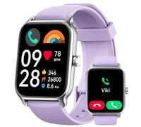 Smart Watch for Men Women, Answer/Make Calls, Alexa Built-in, [1.8"HD Screen] Smart Watches for iPhone/Samsung/Android, Fitness Watch with Heart Rate Sleep SpO2 Monitor,IP68,100+ Sports-Purple