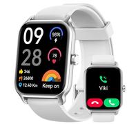 Smart Watch for Men Women, Answer/Make Calls, Alexa Built-in, [1.8"HD Screen] Smart Watches for iPhone/Samsung/Android, Fitness Watch with Heart Rate Sleep SpO2 Monitor,IP68,100+ Sports-White