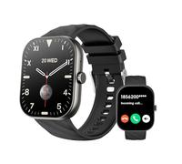 Smart Watch for Men & Women, Black 1.85" AMOLED Display, Bluetooth Calling, Titanium Body, IP68 Waterproof, Fitness Tracker, 100+Sports Modes, Heart Rate, SpO2, Sleep Monitor, works with iOS & Android
