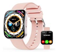 Smart Watch for Men Women, Bluetooth Calls, AI Dial, AI Q&A,1.85"HD AMOLED Curved Display Fitness Watch with Heart Rate/Sleep/SpO2/Stress Monitor, 110+ Sports Depth Waterproof Smartwatch, Peach