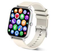 Smart Watch for Men Women Compatible with iPhone Samsung Android Phone 1.69“ Full Touch Screen Watch IP68 Waterproof Bluetooh Fitness Tracker Smart Watch with Heart Rate/Sleep Monitor (Starlight)