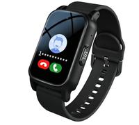 Smart Watch for Men Women, GPS Tracking Fall Detection for Seniors Ip67 Waterproof SOS Alert & HD Video Call fall alert devices for elderly Wearable Fitness Tracker Band for IOS/Android Phones (Black)