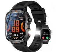 Smart Watch for Men Women Kids, Fitness Tracker with Bluetooth Calling, Heart Rate Monitor, SpO2, Sleep Tracker, Step Counter, Sports Watch, Waterproof, Android iPhone Compatible, Best Gift (Black)