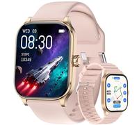 Smart Watch for Women Men with Text and Call, 2025 New AI Smartwatches with Heart Rate/SpO2/Sleep/Stress Monitor, 100+ Sports Modes, GPS Fitness Watches Compatible with iOS/Android (Map, Pink)