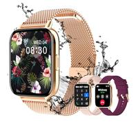 Smart Watch for Women With Bluetooth Call AI Voice 1.85 ''Fitness Activity Tracker Heart Rate/Sleep Monitor/Pedometer/Calories 100+ Sports Modes Waterproof Women's Smartwatches for IOS&Android Phones