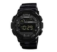 Smart Watch Glitter Watch Date Outdoor Watch Men Digital Mens Sport LED Luxury Electronic Sport Watch Watch The Video (Black, One Size)