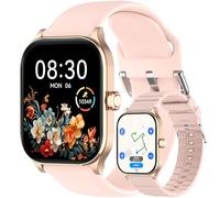 Smart Watch, GPS & Free Maps, 1.96" HD Screen, AI, Bluetooth Call & Text, Health, Fitness & 24/7 Sleep Tracker, 100+ Workout Modes, 5 ATM Water-Resistance, for Men & Women, Android & iOS, 2 Bands