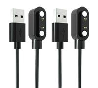 Smart Watch Magnetic Magnet Charging USB Cables 2 Pins 4mm, Magnetic Charger Compatible with YAMAY SW022, AGPTEK LW11, Ticwatch GTX, Xiaomi Haylou Solar LS05, Dafit,Nerunsa,Radley,Reflex active