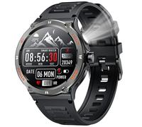 Smart Watch Men Fitness Tracker: 1.53" Smartwatch Touch Screen 3ATM Waterproof Bluetooth 5.3 Call Answer Heart Rate Oxygen Blood Pressure Sleep Monitor Step Counter Torch Sports Modes for Android iOS