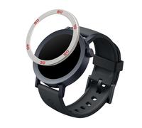 kwmobile Protective Bezel Ring Compatible with CMF by Nothing Watch Pro 2 (D398) - Aluminum Ring for Smart Watches - Silver/Red