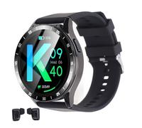 Smart Watch with Earbuds, Full Touch Round Screen Fitness Tracker, Bluetooth Headphones Inside SmartWatch for Men and Women, Sports Fitness Tracker Watch