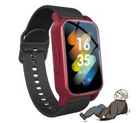 Smart Watch With Fall Detection, Fall Alert Devices for Elderly, GPS Tracking Watch For Dementia Alzheimer Autism Patients, Elderly Smart Bracelet With SOS Call Function,Red
