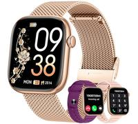 Smart Watch Women Fitness Tracker: Lady Smartwatch for iOS Android Phone IP67 Waterproof Blood Oxygen Heart Rate Sleep Monitor Answer Make Call Step Counter Touchscreen Sport Bluetooth Gold Slim Watch