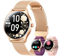 Smart Watch Women with call Function - 1.27" IPS Round Bluetooth Women's Smartwatch IP68 Waterproof with Heart Rate SpO2 Blood Pressure Sleep Monitoring 100+ Sports Modes Compatible with Android iOS
