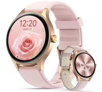 Smart Watches for Men Women, 1.27" HD 40mm Round Smartwatch(2 Bands) with Bluetooth Calls (Make/Answer),Fitness Tracker with Heart Rate/Sp02/Sleep Monitor,110+ Sport Modes IP68 Waterproof, Pink