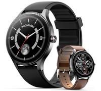 Smart Watches for Men Women, 1.27" HD 40mm Round Smartwatch(2 Bands) with Bluetooth Calls (Make/Answer),Fitness Tracker with Heart Rate/Sp02/Sleep Monitor,110+ Sport Modes IP68 Waterproof, Black
