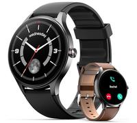 Smart Watches for Men Women (2 Bands), 1.27" HD 40mm Round Smartwatch with Bluetooth Calls (Make/Answer), Fitness Tracker with Heart Rate/Sp02/Sleep Monitor, 110+ Sport Modes IP68 Waterproof, Black