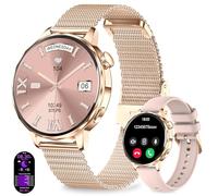 Smart Watches for Women, 1.27" Round Smart Watch with HD Display, Answer & Make Calls, Heart Rate SpO2 Sleep Monitor, 7-Day Battery, 110+ Sports Fitness Tracker, IP68 Waterproof Android iOS,Rosgold