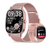 Smart Watches for Women, Answer/Make Call, 1.85'' HD Screen Fitness watch with Heart Rate/Sleep/SpO2 Monitor, Smart watch for iPhone/Android, 120+Sport Mode, IP68 waterproof - Two Straps, Rose Gold