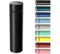 Smart Water Bottle 2025 Upgraded with LED Temperature Display, 500ml Vacuum Flask, 304 Stainless Steel, Digital Touch Screen (Black)