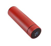 Smart Water Bottle Stainless Steel Vacuum Flask,Travel Mug with Smart LCD Touch Screen, Keep Hot Or Cold, Car Portable Travel Tea Coffee Vacuum Thermoses Cup,Vacuum Insulation on Double Walls (Red)