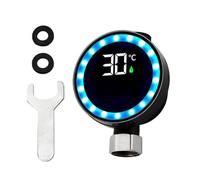 Smart Water Meter, LED Digital Temperature Gauge, 9.3x6.9cm, Waterproof Shower Tool, Bathroom Faucet Monitor, Showerhead Display Device, Precise Bath Measuring Gauge, For Kitchen, Shower, Home, Bathro