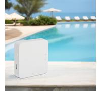 Smart Water Quality Tester, Smart Wireless Pool Monitor for Remotely Real Monitoring PH/ORP/CL/Salinity/Temperature Solar & Battery Powered(A)