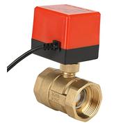 Smart Water Valve, DN40 G1-1/2 Motorized Ball Valve Electric Ball Valve DC 24V 2 Way 3 Wire Brass Motorized Ball Valve Electrical Valve