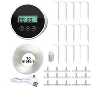 Smart Watering Controller for Plants with Automatic Timer and Smartphone Management Including Dual Power Mode and Expandable Hose Support