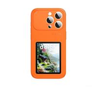 Smart Wearable Phone Case For Pro Max 3.0 Inch Rear Display Custom Live Wallpapers Message Push Games And Touchscreen Controls(Orange)