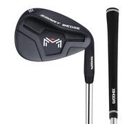 Smart Wedge - Full Face CNC Groove 52/56/60 Degree Golf Wedges for Men,Solid Shots, No Chunking for All Lies,Low CG Design for Bunker Shots (Black,56 Degrees)
