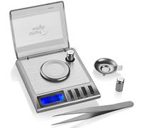 Smart Weigh High Precision Digital Milligram Jewelry Scale, 20 x 0.001g, with Tare Function, Calibration Weights and Tweezers Included.