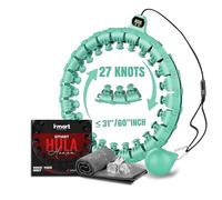 Smart Weighted Hula Hoop, Adjustable Fitness Exercise Weighted Hula Hoop - 27 Detachable Knots/Link