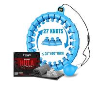 Smart Weighted Hula Hoop, Adjustable Fitness Exercise Weighted Hula Hoop - 27 Detachable Knots/Link