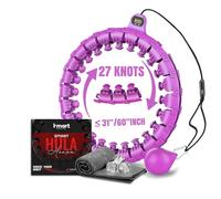 Smart Weighted Hula Hoop, Adjustable Fitness Exercise Weighted Hula Hoop - 27 Detachable Knots/Link